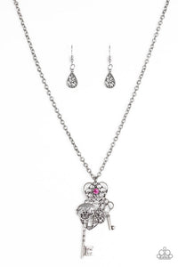 Secrets Of The Heart - Pink Necklace