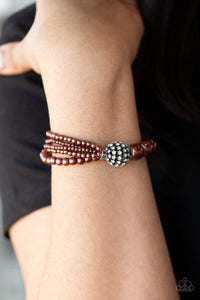 Vintage Collision - Brown Bracelet