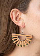 Load image into Gallery viewer, Wooden Wonderland - Green Earrings