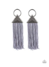 Load image into Gallery viewer, Oh My GIZA - Silver Tasseled/Fringe - Silver Earrings