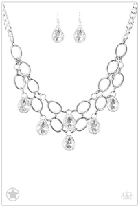 Show-Stopping Shimmer - White necklace